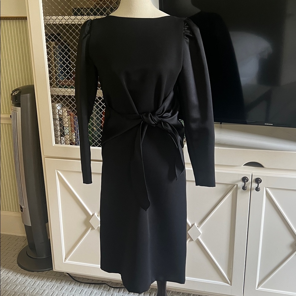 1980 Mollie Parnis Vtg Black sheath  Dress 8